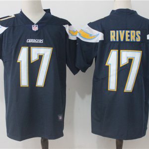 Mens NFL San Diego Chargers #17 Rivers Blue Vapor Limited Jersey