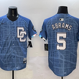 Men's Washington Nationals #5 CJ Abrams Blue 2025 City Connect Limited Jersey