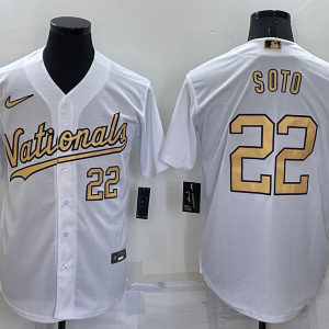 MLB Washington Nationals #22 Juan Soto Charcoal 2022 All-Star Jersey
