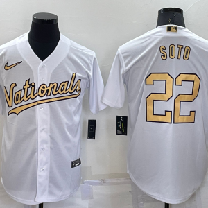 MLB Washington Nationals #22 Juan Soto Charcoal 2022 All-Star Jersey