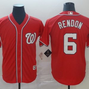 MLB Men's Washington Nationals #6 Anthony Rendon Red Game Jersey