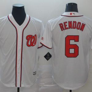 MLB Men's Washington Nationals #6 Anthony Rendon Navy White Game Jersey