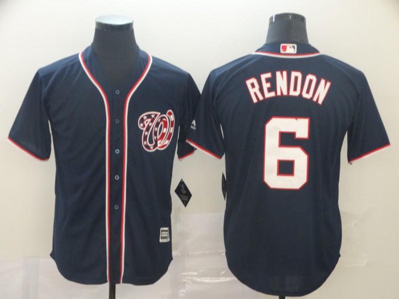 MLB Men's Washington Nationals #6 Anthony Rendon Navy Blue Game Jersey