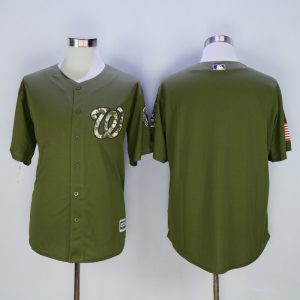 MLB Washington Nationals Blank Salute To Service Green Jersey