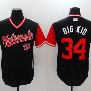 MLB Washington Nationals #34 Big Kid All Rise D.Blue Pullover New Jersey