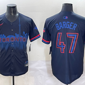 Men's Toronto Blue Jays #47 Barger Black 2024 City Connect Limited Jersey