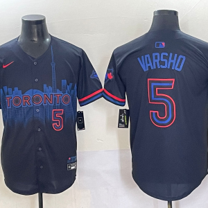 Men's Toronto Blue Jays #5 VARSHO Black 2024 City Connect Limited Jersey