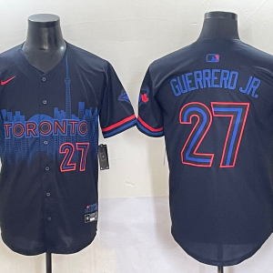 Men's Toronto Blue Jays #27 Vladimir Guerrero Jr. Black 2024 City Connect Limited Jersey