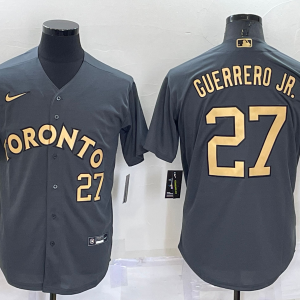 MLB Toronto Blue Jays #27 Guerrero Jr. Charcoal 2022 All-Star Jersey