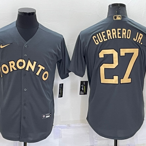 MLB Toronto Blue Jays #27 Guerrero Jr. Charcoal 2022 All-Star Jersey