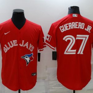 MLB Toronto Blue Jays #27 Guerrero Jr Red Game Nike Jersey