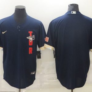 MLB Toronto Blue Jays Blank 2021 Navy All-Star Jersey