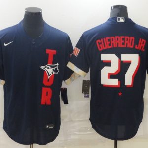 MLB Toronto Blue Jays #27 Guerrero Jr. 2021 Navy All-Star Flex Base Elite Jersey