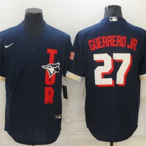 MLB Toronto Blue Jays #27 Guerrero Jr. 2021 Navy All-Star Jersey
