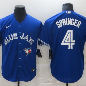 MLB Toronto Blue Jays #4 Springer Blue Game Nike Jersey
