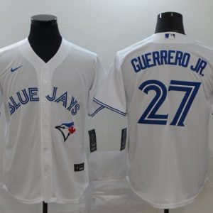 MLB Toronto Blue Jays #27 Guerrero Jr White Game Nike Jersey