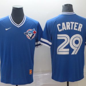MLB Toronto Blue Jays #29 Carter Blue Throwback Men Jersey