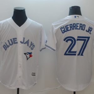 MLB Toronto Blue Jays #27 Guerrero Jr White Game Mens Jersey
