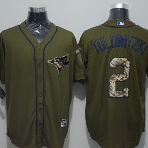 MLB Toronto Blue Jays #2 Troy Tulowitzki Green Salute to Service Jersey