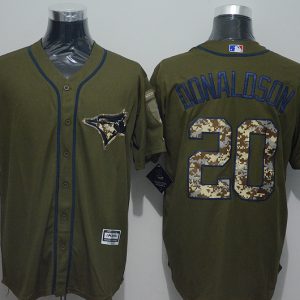 MLB Toronto Blue Jays #20 Josh Donaldson Green Salute to Service Jersey