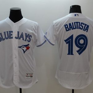Majestic MLB Toronto Blue Jays #19 Bautista Elite White Jersey