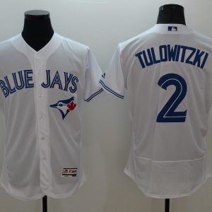 Majestic MLB Toronto Blue Jays #2 Tulowitzki Elite White Jersey