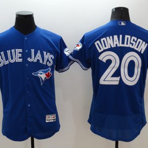 Majestic MLB Toronto Blue Jays #20 Donaldson Elite Blue Jersey