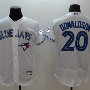 Majestic MLB Toronto Blue Jays #20 Donaldson Elite White Jersey
