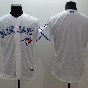 Majestic MLB Toronto Blue Jays Blank White Elite Jersey