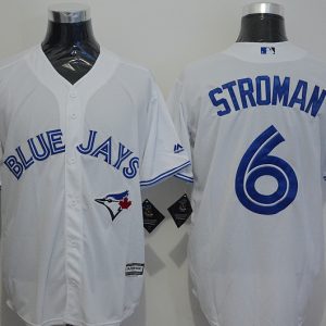Majestic MLB Toronto Blue Jays #6 Stroman White Jersey