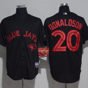 MLB Toronto Blue Jays #20 Donaldson Black Grey Shorts Jersey