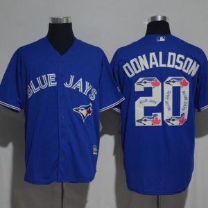 MLB Toronto Blue Jays #20 Donaldson Printing Stitched Number New Jersey