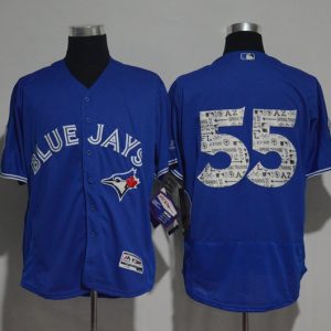 MLB Toronto Blue Jays #55 Blue Spring Trainging Jersey