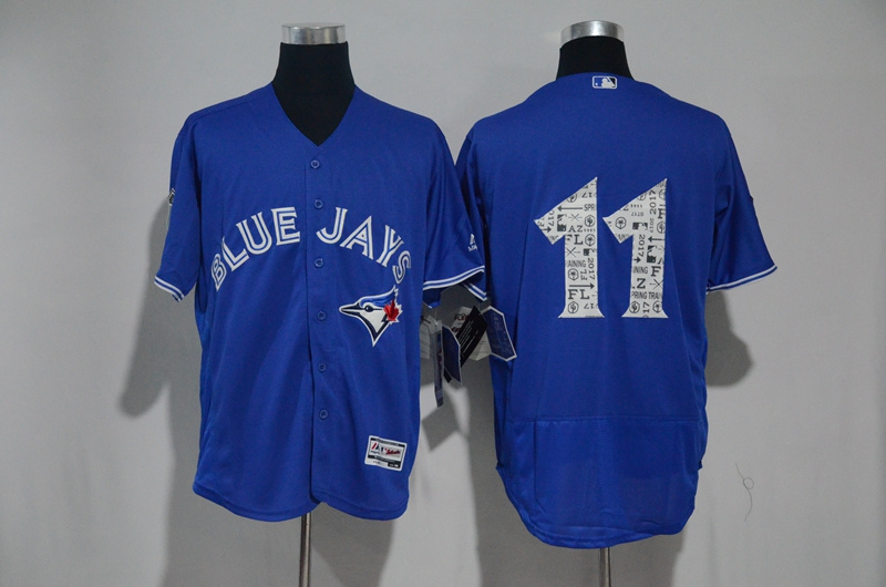 MLB Toronto Blue Jays #11 Pillar Blue Spring Trainging Jersey