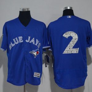 MLB Toronto Blue Jays #2 Tulowitzki Spring Training Blue Jersey