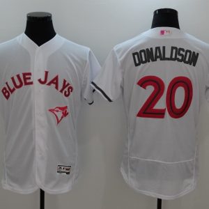 MLB Toronto Blue Jays #20 Donaldson White Elite Monthers Jersey