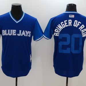 MLB Toronto Blue Jays #20 Bringer Of Rain Blue Pullover Jersey