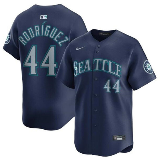Men's Seattle Mariners #44 Julio Rodr??guez Navy Stitched Baseball Jersey