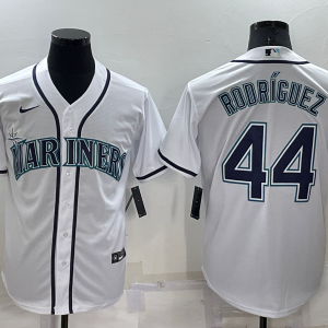 Men's Seattle Mariners #44 Julio Rodriguez White Game Nike Jersey