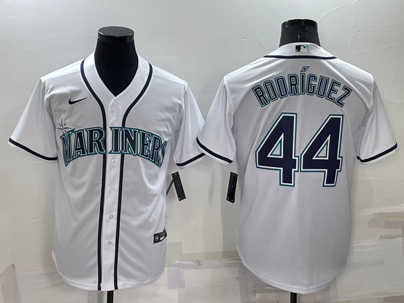 Men's Seattle Mariners #44 Julio Rodriguez White Game Nike Jersey