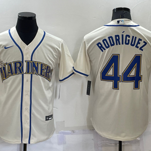 MLB Seattle Mariners #44 Julio Rodr??guez Cream Game Nike Jersey
