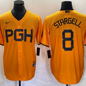 Men's Pittsburgh Pirates Active Player Custom Gold 2023 City Connect Stitched Jersey