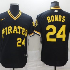 Copy MLB Pittsburgh Pirates #24 Bonds Black Game Nike Jersey