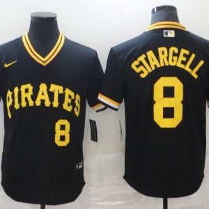 MLB Pittsburgh Pirates #8 Willie Stargell Black Game Nike Jersey