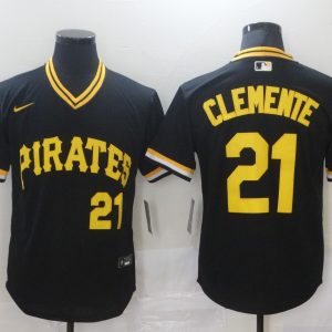 MLB Pittsburgh Pirates #21 Roberto Clemente Black Game Nike Jersey