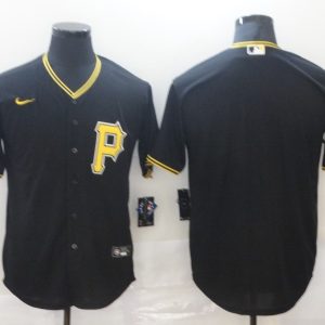 MLB Pittsburgh Pirates Blank Black Game Nike Jersey