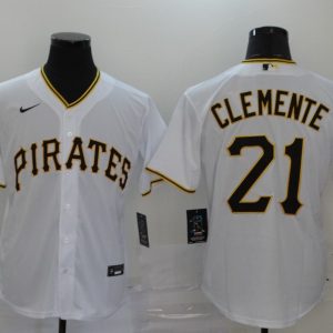 MLB Pittsburgh Pirates #21 Clemente White Game Nike Jersey