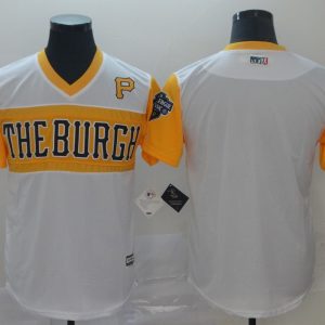 MLB Pirates Blank White 2019 Little League Classic Men Jersey