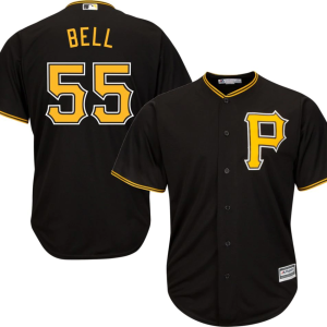 MLB Pittsburgh Pirates #55 Josh Bell Black Game Jersey