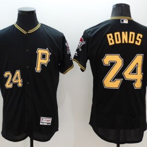 Majestic MLB Pittsburgh Pirates #22 Bonds Black Elite Jersey
